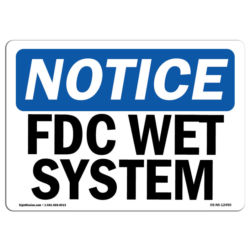 Notice Fdc Wet System