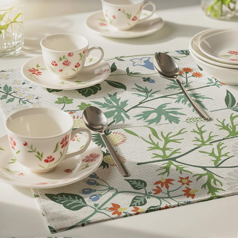 Chemin de table à motif floral Wildflower
