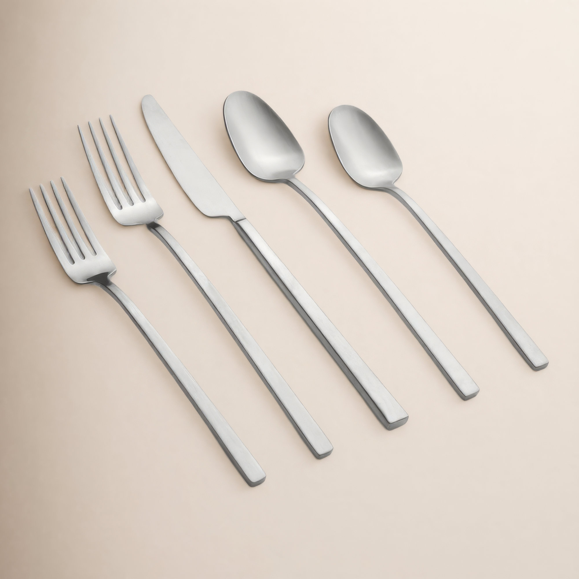 Loretta 20 Piece Flatware Set, Silver Satin