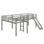 L-Shaped Loft Bed With Included Ladder & Slide-404889410