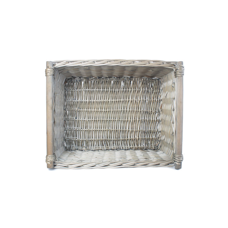 Wicker Wooden Handled Storage Basket