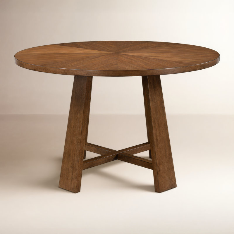 Lupita Harper Round Solid Wood Dining Table