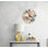 Horloge murale en verre trempé - Art décoratif unique de style mosaïque, grand décor à motif à la maison, cadeau de montre silencieuse élégante