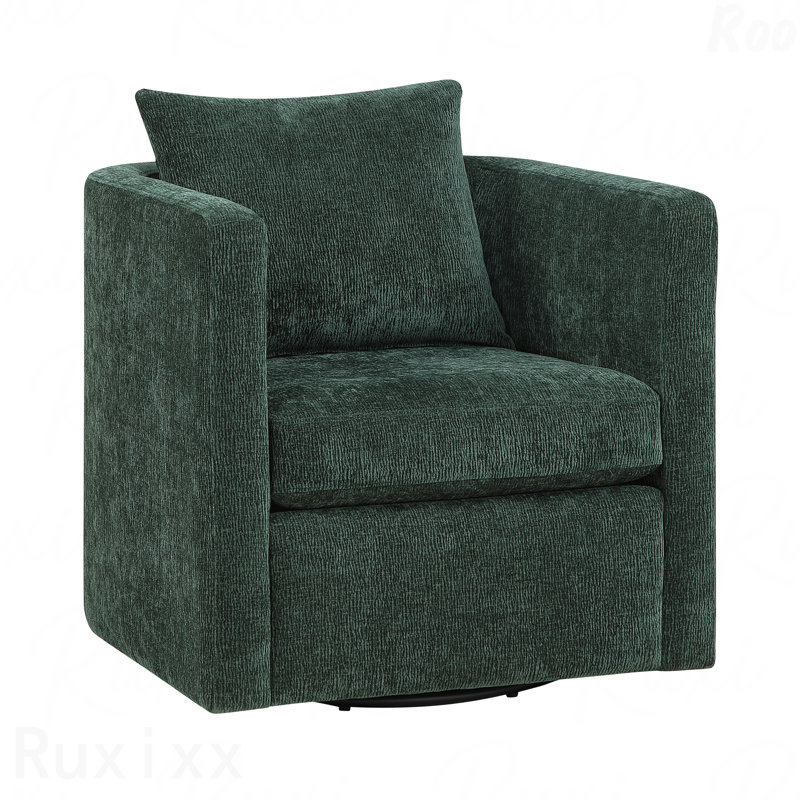 Fauteuil d'appoint rotatif à fonction cylindrique en forme de salon confortable, Vert