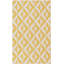 Tapis intérieur / extérieur en polypropylène tissé à la machine géométrique jaune / ivoire-833379808