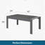 Table basse d'extérieur en aluminium 43 po