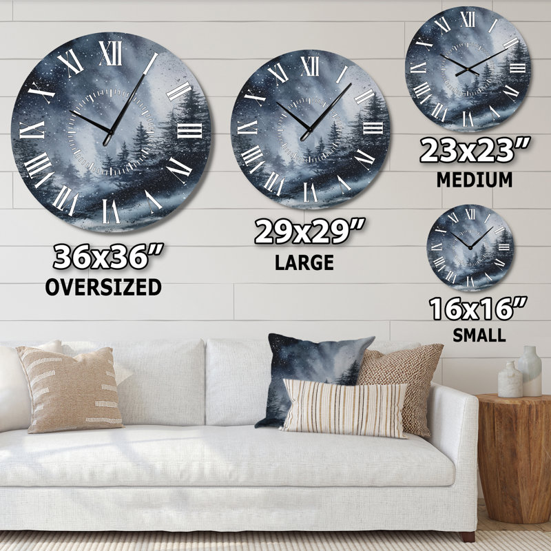 Horloge murale en métal, Surdimensionné