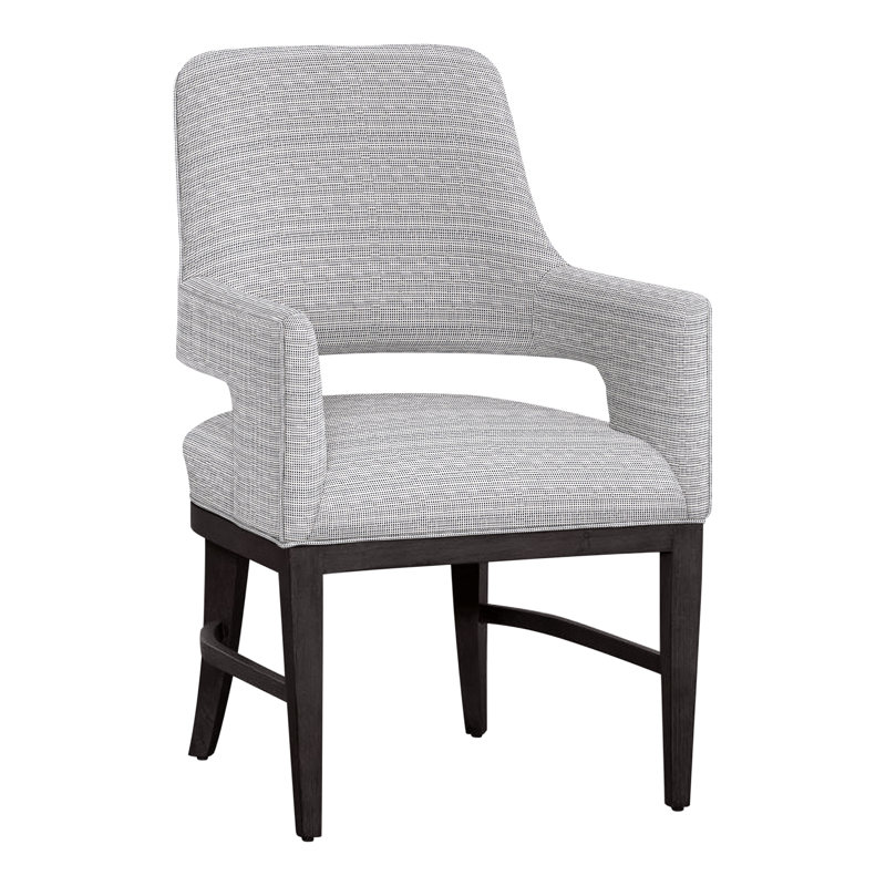 Chaise avec accoudoirs Josie, Gris anthracite, Encre Perigold Rest