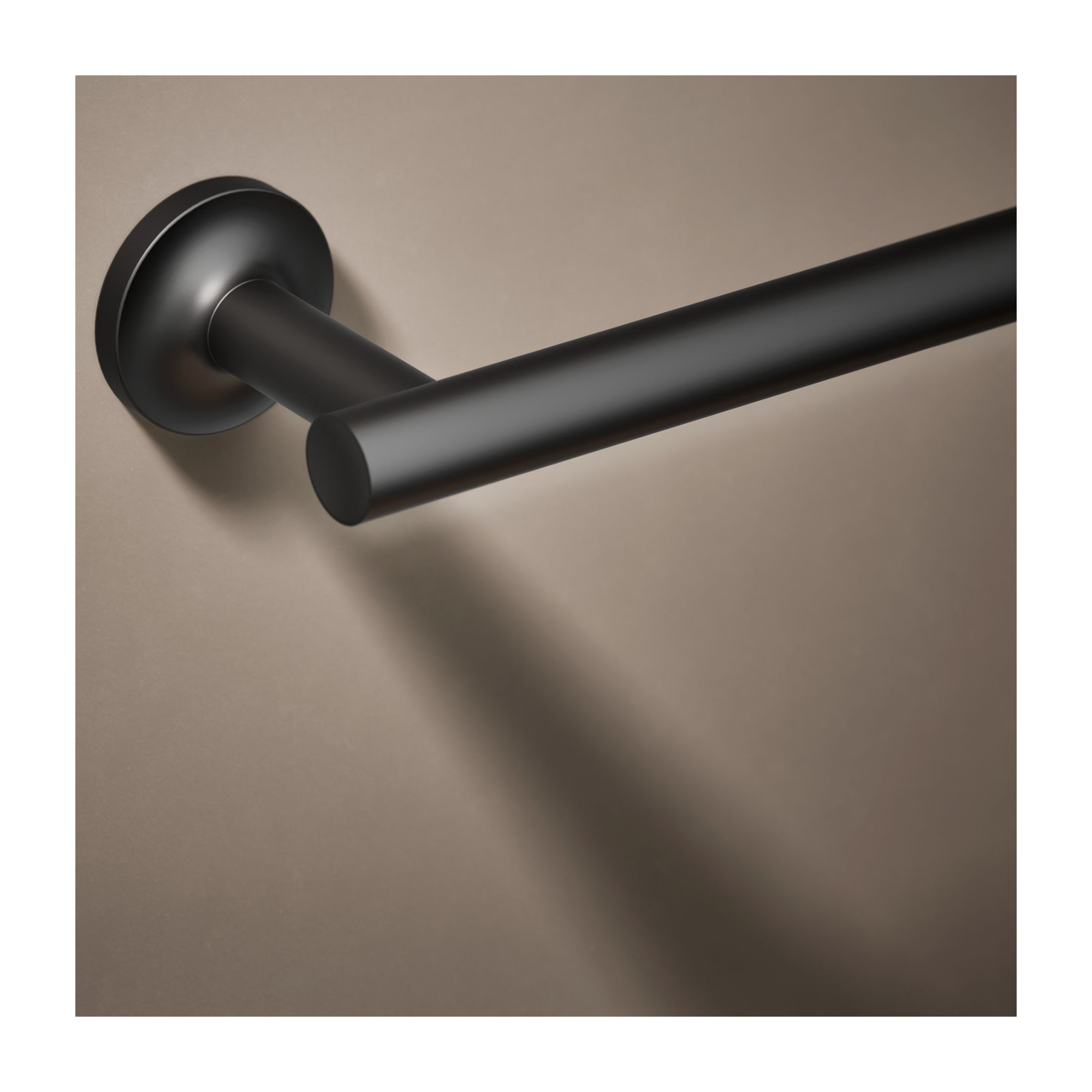 Purist 30" Wall Mounted Towel Bar, Matte Black, 1.88" H x 30" L x 3.25" D
