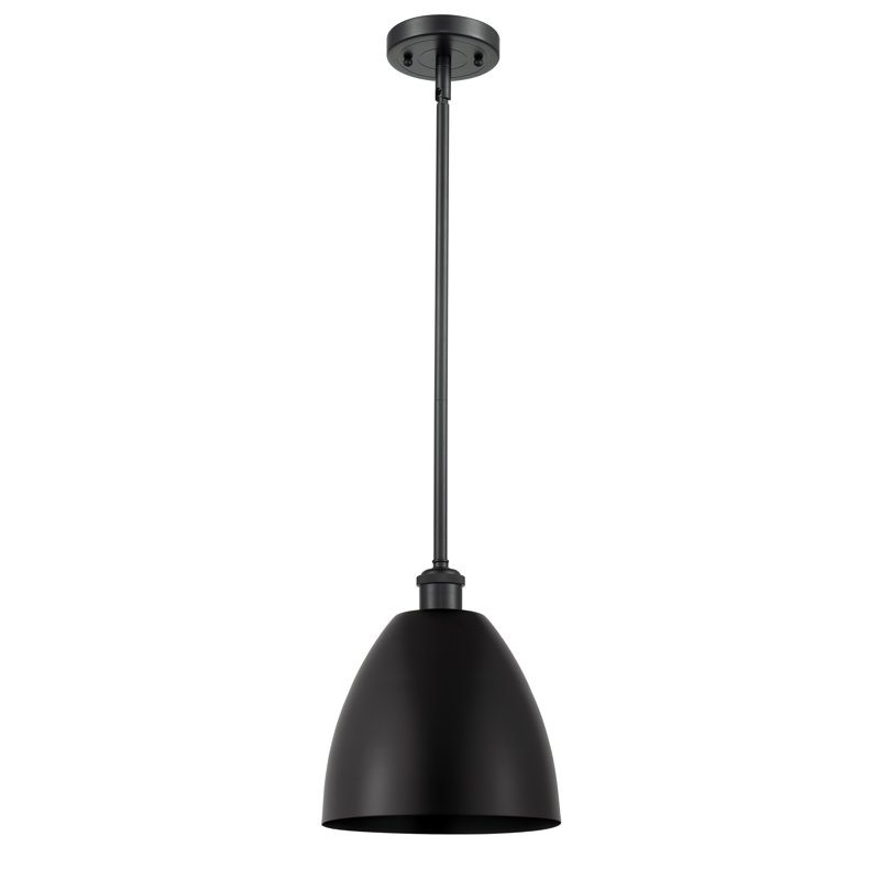 1 - Light Single Drop Pendant Pendant, Matte Black, Matte Black