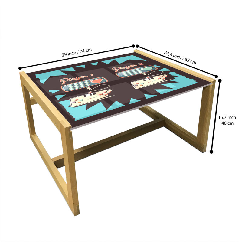Inverson Trestle Coffee Table, 40cm H x 74cm W x 62cm D