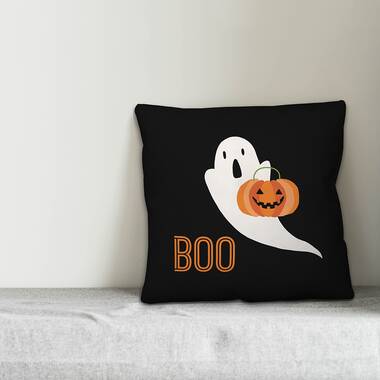 Whimsical Pink & Orange Canvas Halloween Pillows – Elysia Home