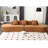 Nova Boneless 130.5" Modern Curved Combination Sofa with 3 Pillows-606313310