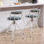 Tabouret de bar pivotant de 26 po de hauteur comptoir, ensemble de 2 sièges en tissu avec structure en métal-1987280548
