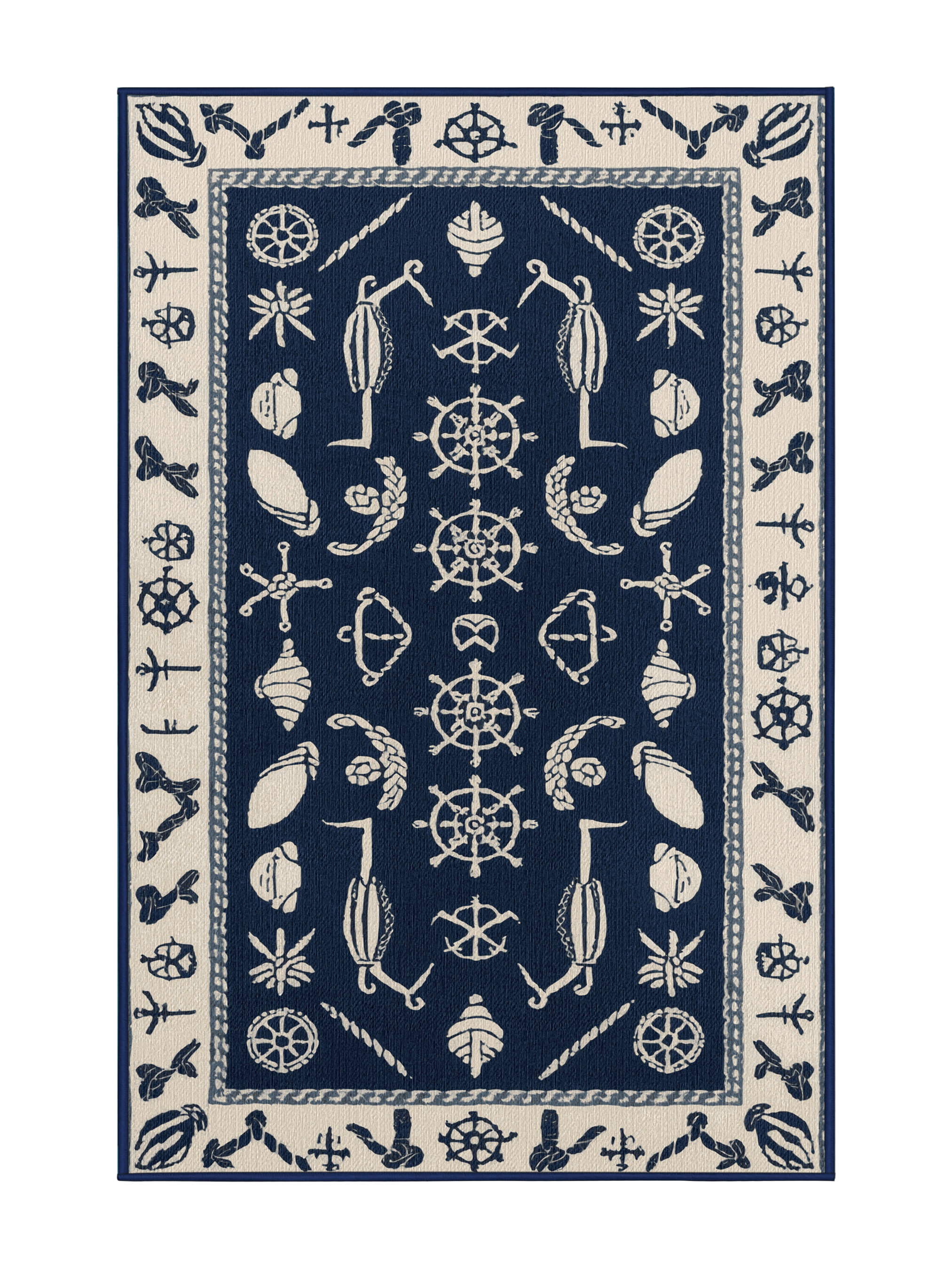 Cape Cod Collection Area Rug Dakota Fields Washable Cape Cod Collection Coastal Area Rug | Wayfair