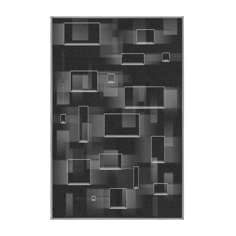 Abstract Indoor Rug, Rectangle 5' x 8'