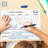 Scribbledo Place Value Board 9" X 12" Double Sided Dry Erase Boards For Kids For Teaching Place Values From Billions To Decimal Numbers Math Manipulative Lapboard For Home School And Classroom