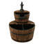 Baril d’extérieur en bois avec fontaine à pompe thalweg