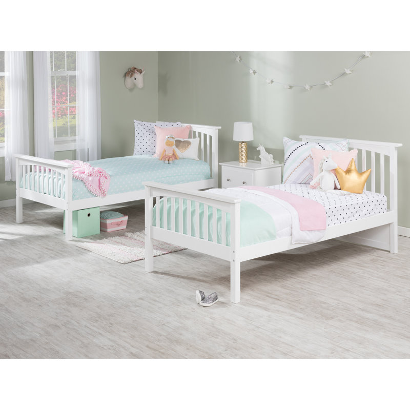 Flinn Kids Bunk Bed with Trundle, Full over Full, Walnut
