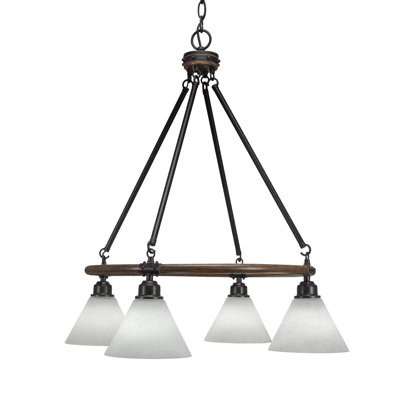 Lustre 4 lumières Blacksmith Blacklight