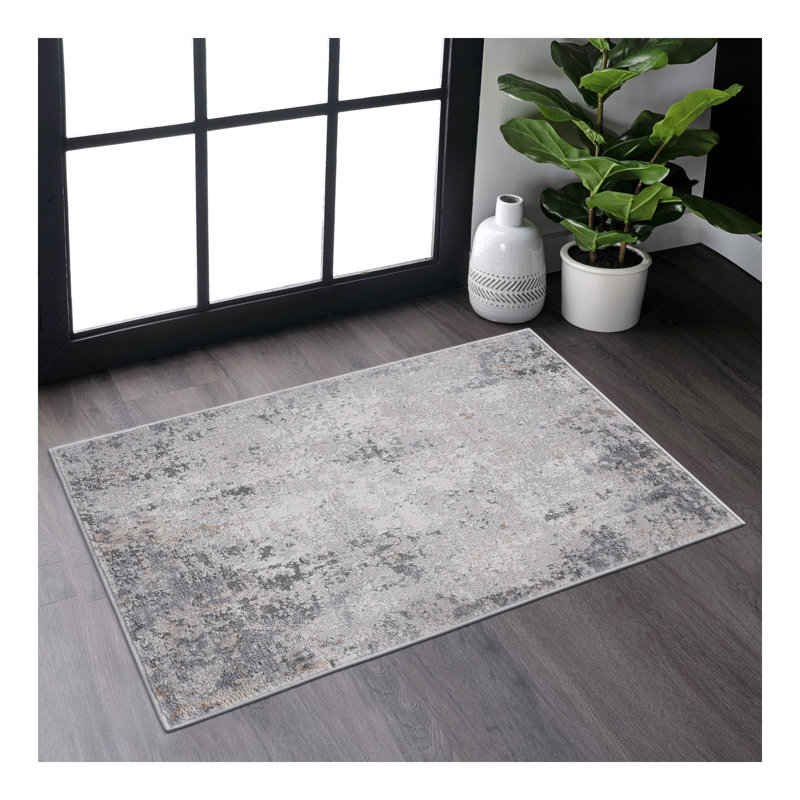 Tapis ivoire / sable / abstrait Collection, Rectangulaire 2 pi x 3 pi