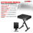 5 Core Keyboard Bench 3" Padded Cushioned Piano Stool Height Adjustable Guitar Seat Folding Portable