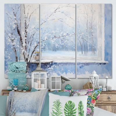 Winter Landscape Snowfall Forest II - Winter Landscape Wall Art