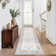 Vintage Floral Machine Washable Rug Non Slip Low Pile Thin Non Shedding Floor Carpet, Indoor Foldable Printed Accent Carpet for Living Room Bedroom Office