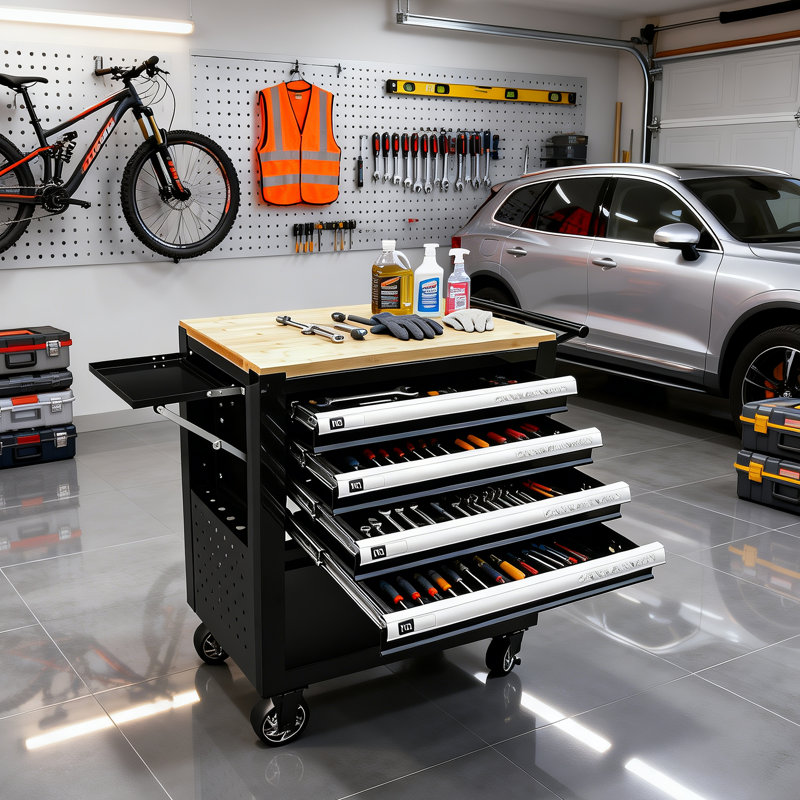 26.8" W 4-Drawer Combination Set With Wheels