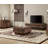 Aadam Living Room Table Sets Of 4, 70 Inch TV Stand, 1 Square Coffee Table With Tempered Glass Top,And 2 End Table, Entertainment Center, Console Table