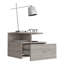 Table de chevet flottante Adele avec tiroir et tablettes de rangement ouvertes Adele-326965021