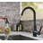 Commercial Black Kitchen Faucet With Pull Out Sprayer, Single Handle Single Lever Kitchen Sink Faucet