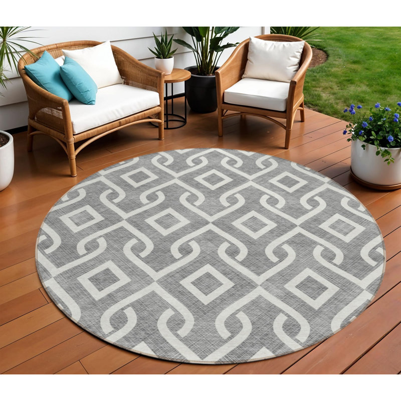 Tapis rond ivoire 8 po