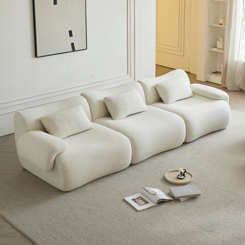 Canapé modulaire modulaire, canapé modulaire compressé, canapé de style minimaliste moderne, chambre à coucher, canapé compressé confortable - Design économe en espace - blanc