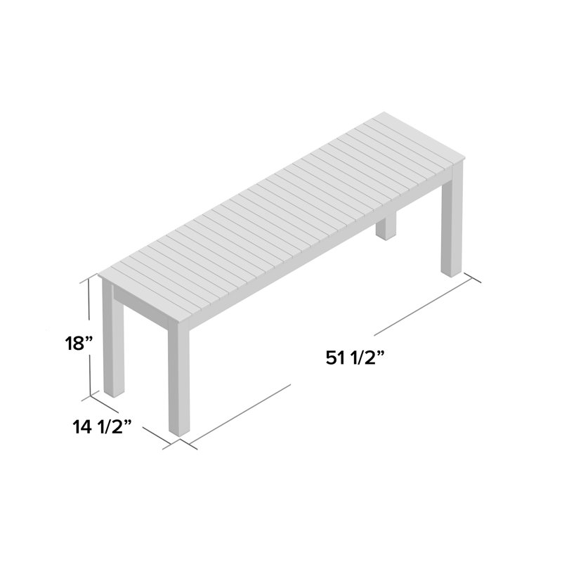 Banc de pique-nique en bois Bickerstaff, Blanc