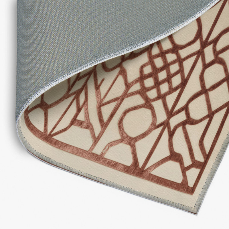 Tapis intérieur et extérieur beige Trellis, Rectangulaire 2 pi x 3 pi