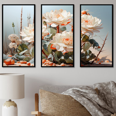 Cactus perle piquante - ensemble d'art mural floral cactus