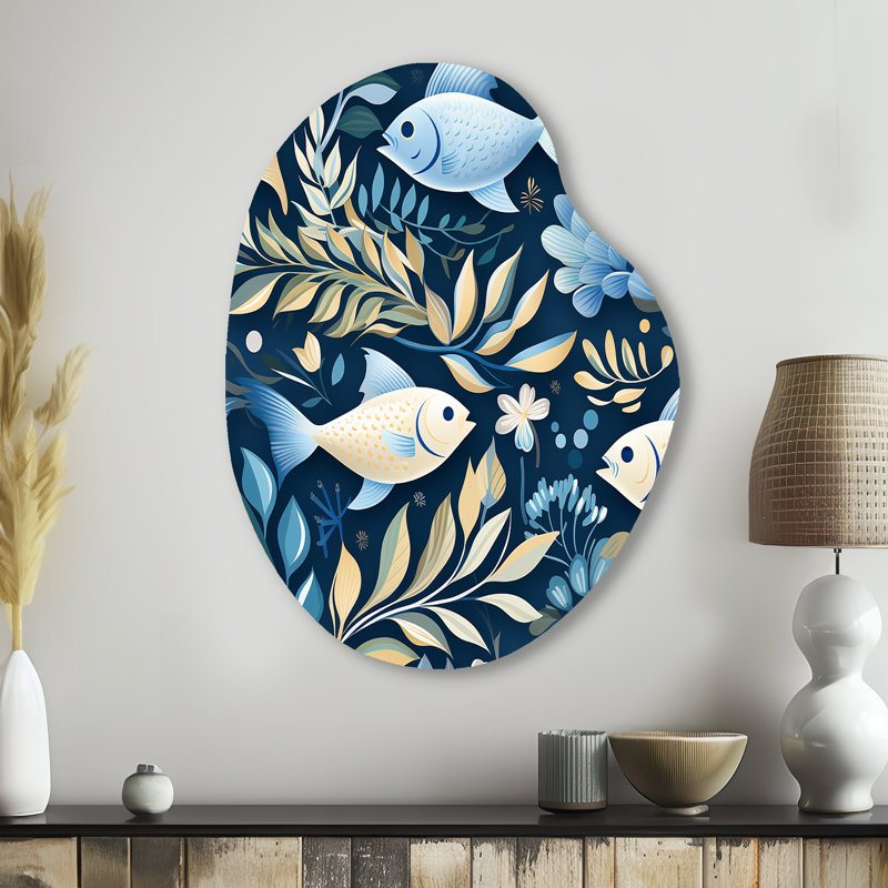 Robson - art mural asymétrique en métal Coastal, H 38 po x l 28 po x P 1 po