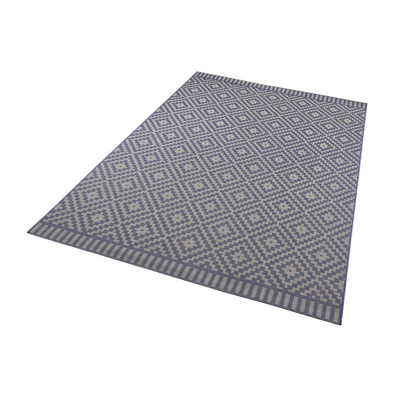 Breeze Flatweave Blue/Beige Rug, Rectangle 160 x 230cm