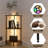 3 Tier Corner Shelf With LED Light,Bookcase For Small Spaces