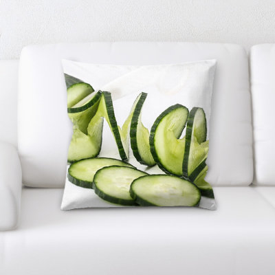 Housse et insert de coussin carré concombre