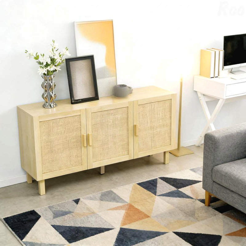 Buffet de rangement avec tablettes réglables, Brun