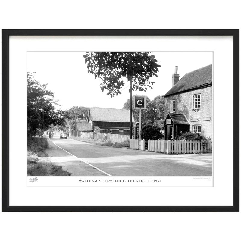 Waltham St Lawrence, The Street C1955 by Francis Frith - Single Picture Frame Print, 40cm H x 50cm W x 2.3cm D