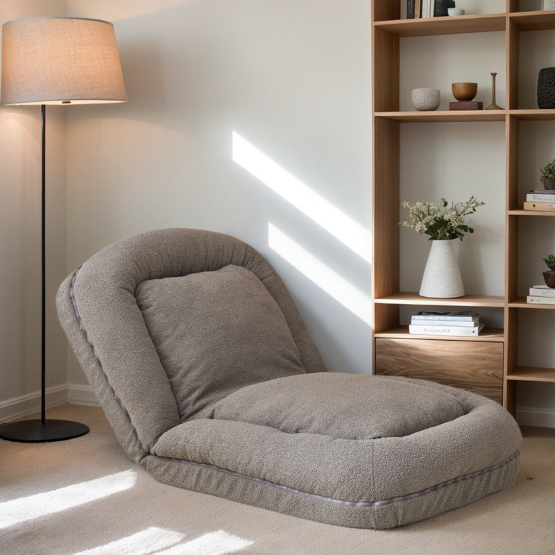 Canapé-lit de 63 po pliable pour adultes avec dossier réglable, Coton rose