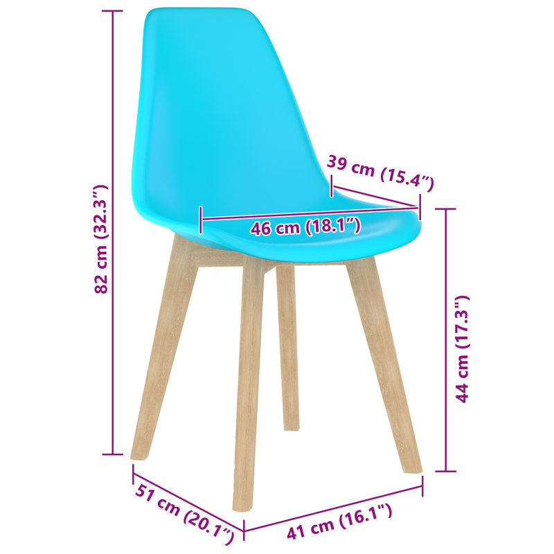 Cezka 43cm H Side Chair, Blue 