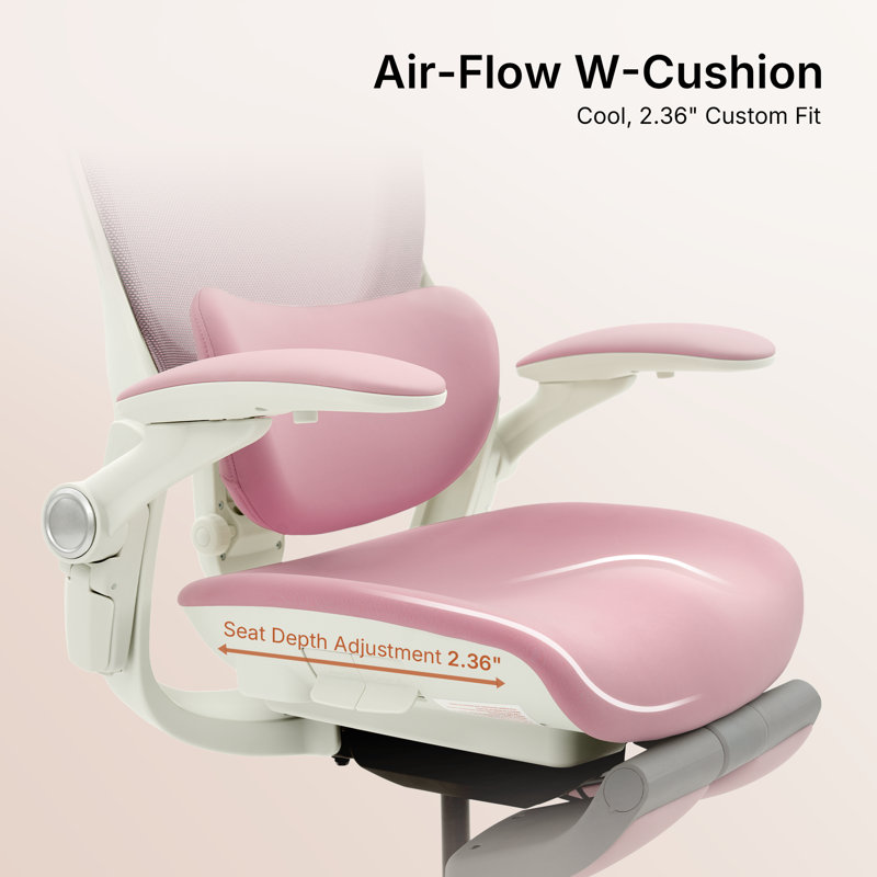 Cablady S2 Ergonomic Office Chair in Pink, Pink