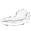 Méridiennes de patio réglables, chaise de patio moderne en bois d'acacia
