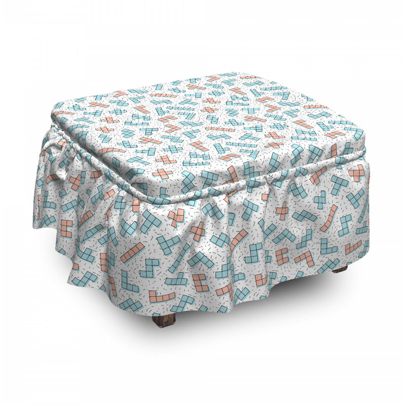 Box Cushion Ottoman Slipcover