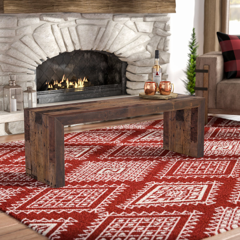 Banc en bois Azareeyah, Brun, H 18 po x l 51 po x P 15 po