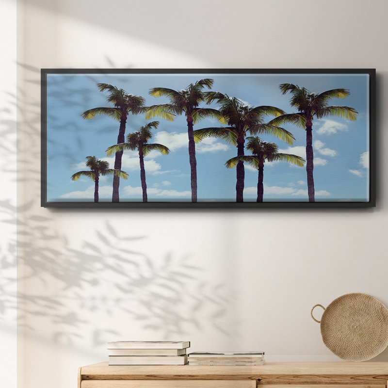 Paradise Palms, reproduction d'art sur toile, H 12 po x l 30 po x P 1,5 po, Noir